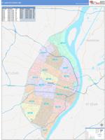 St. Louis City, Mo Wall Map